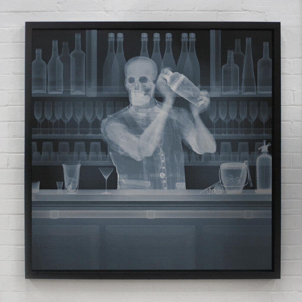 Nick Veasey - Bartender Shaker framed