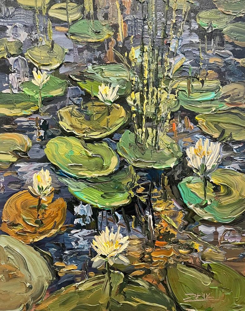 Eric ALFARO - Water Garden, 50 x 40 cm, acrylic on canvas