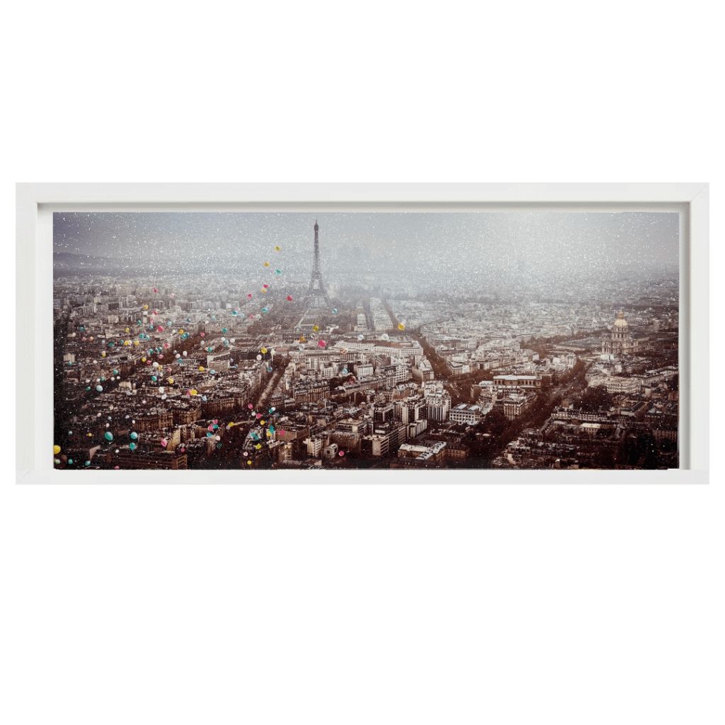 David Drebin - Balloons Over Paris framed